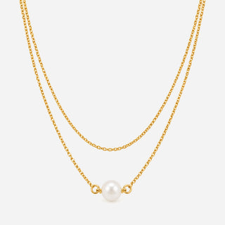 Elan Pearl Halskæde 18K Guldbelagt