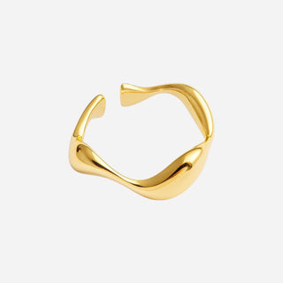 Wave Deluxe Ring 18K Guldbelagt
