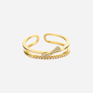 Sparkle Butterfly Ring 18K Guldbelagt