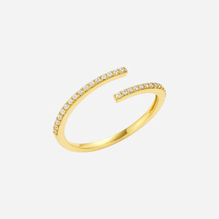 Glimtende Klassisk Zirkonia Ring 18K Guldbelagt