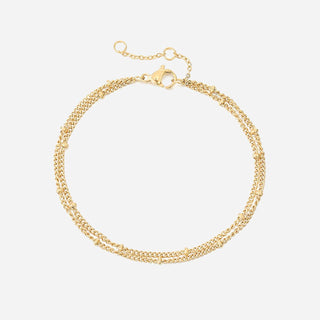 Minimalist Beaded Armbånd 18K Guldbelagt