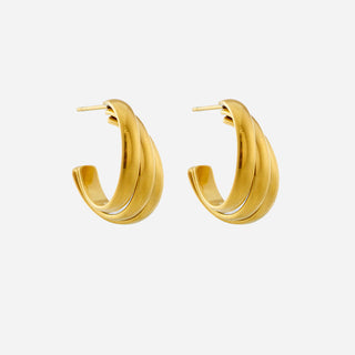 Triple Twisted Hoops 18K Guldbelagt