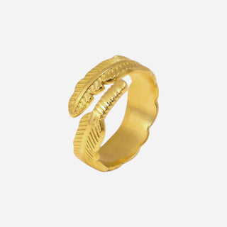Feather Ring 18K Guldbelagt