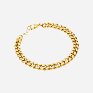 Panzer Armbånd 18K Guldbelagt 5mm