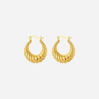 Chunky Twisted Hoops 18K Guldbelagt