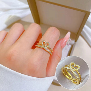 Love Zirkonia Ring 18K Guldbelagt