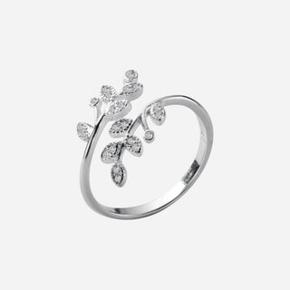 Zirkonia Deluxe Leaf Ring