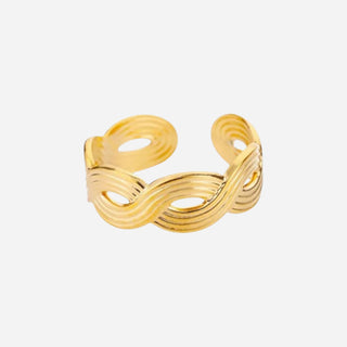 Braided Texture Ring 18K Guldbelagt