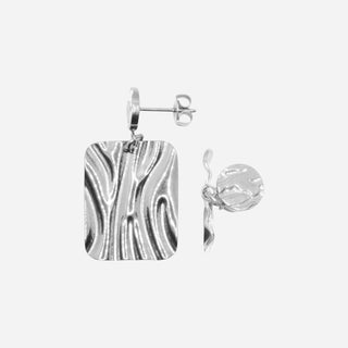 Firkantet Tekstur Øreringe