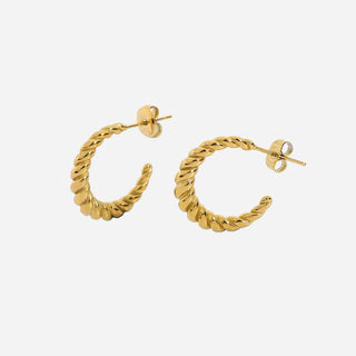 Small Twist Hoops 18K Guldbelagt