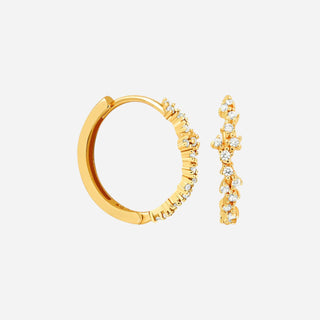 Glimtende Mini Zirkonia Hoops 18K Guldbelagt