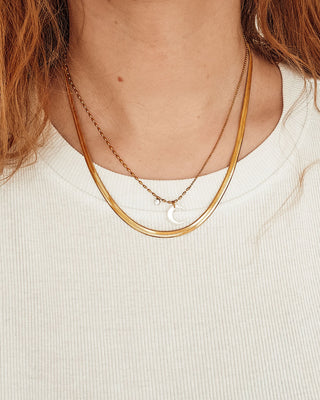 Callisto Moon Shell Halskæde 18K Guldbelagt