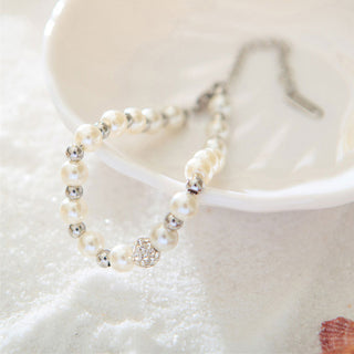 Pearl Charm Armbånd 4mm