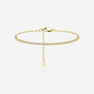 Small Crystal Armbånd 18K Guldbelagt 2mm