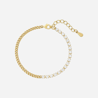 Panzer Tennis Armbånd 18K Guldbelagt 3mm