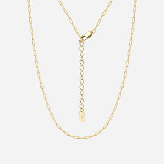 Small Paper Halskæde 18K Guldbelagt 1.5mm