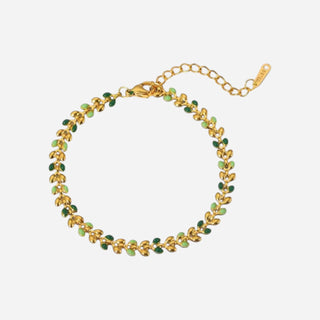 Olive Leaves Armbånd 18K 5mm Guldbelagt