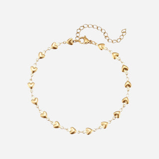 Love Chain Ankelkæde 18K Guldbelagt 5mm