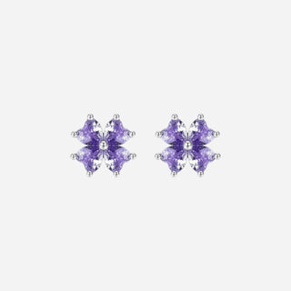 Glimtende Purple Flower Ørestikker