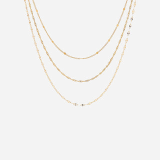 Layer Halskæde Gavesæt 18K Guldbelagt