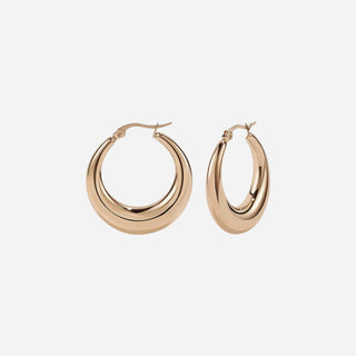 Chunky Hoops 18K Rosaguldbelagt