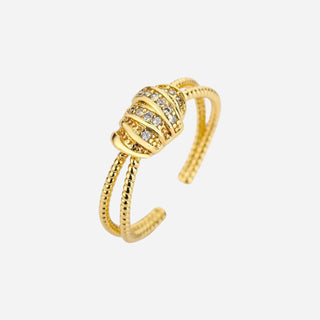 Zirkonia Wrap Ring 18K Guldbelagt