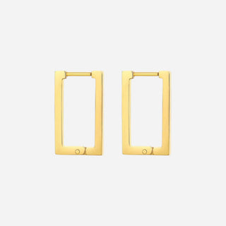 Small Rectangle Hoops 18K Guldbelagt