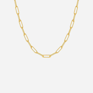 Paperclip Choker 18K Guldbelagt 4mm