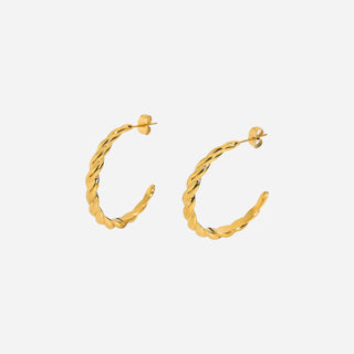 Twisted Hoops 18K Guldbelagt