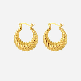 Chunky Twisted Hoops 18K Guldbelagt