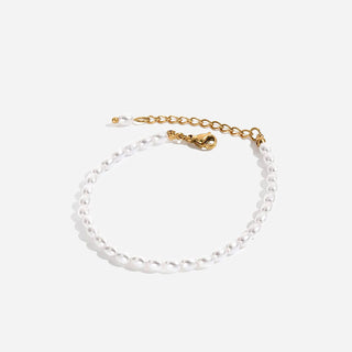 Minimalist Perle Armbånd 4mm 18K Guldbelagt