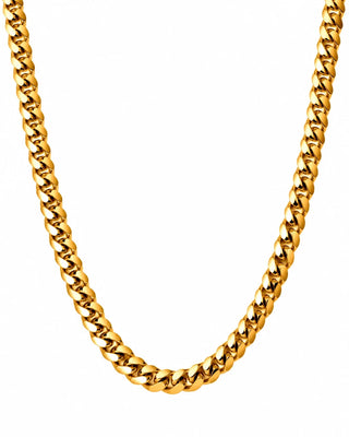 Sirocco Cuban Necklace 4mm 18K Guldbelagt