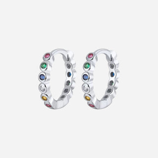 Mini Zirkonia Øreringe Rhodineret