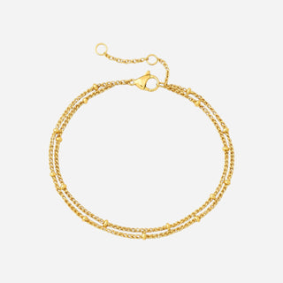 Minimalist Beaded Armbånd 18K Guldbelagt