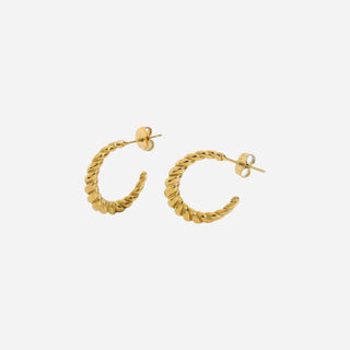 Small Twist Hoops 18K Guldbelagt