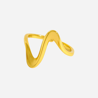 Wave Ring 18K Guldbelagt