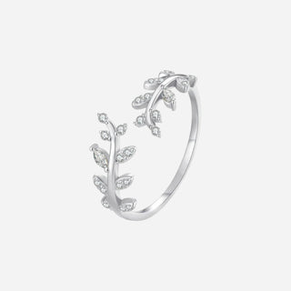 Zirkonia Leaf Ring