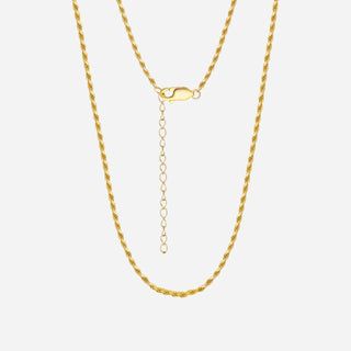 Rope Halskæde 18K Guldbelagt 2mm