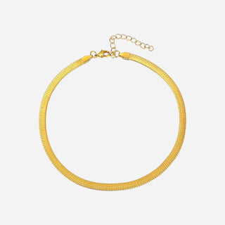 Flad Slange Armbånd 18K Guldbelagt 2mm