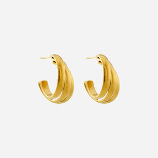 Triple Twisted Hoops 18K Guldbelagt