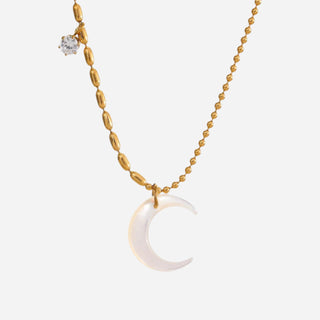 Callisto Moon Shell Halskæde 18K Guldbelagt