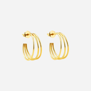 Multilayer Hoops 18K Guldbelagt