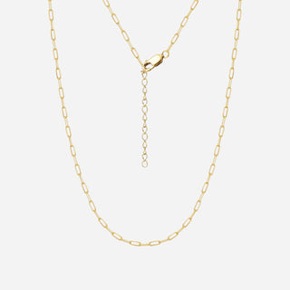 Paper Halskæde 18K Guldbelagt 2mm