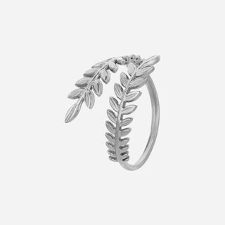 Silvery Leaf Ring