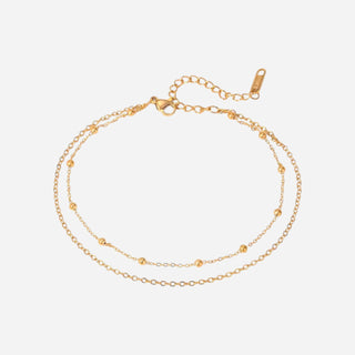 Layer Ankelkæde 18K Guldbelagt