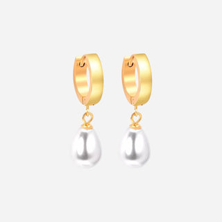 Classic Pearl Hoops 18K Guldbelagt