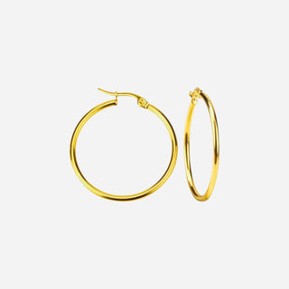 Klassisk Thin Hoops 18K Guldbelagt