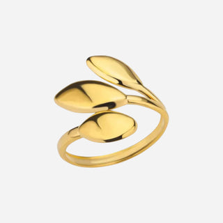 Three Leaf Ring 18K Guldbelagt