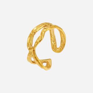 Twisted Melted Ring 18K Guldbelagt