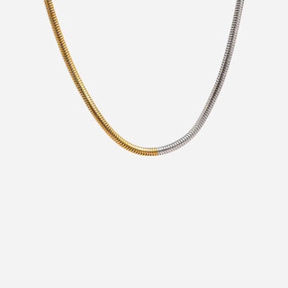 Rund Slange Choker Two-Tone 18K Guldbelagt